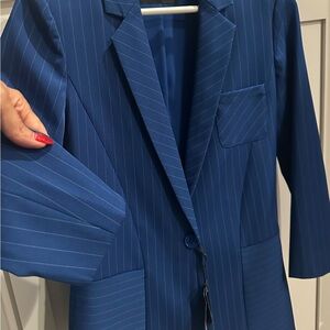 Emporio Armani Navy Pinstripe women’s Blazer